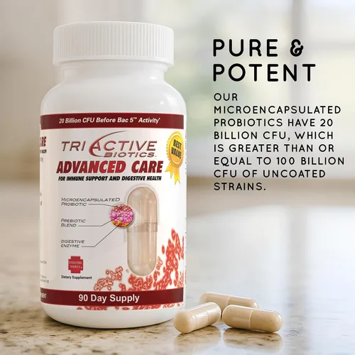 Vista 6 de Essential Source TriActive Biotics Advanced Care - Probióticos de 20 mil millones de UFC para la salud digestiva, suplemento de apoyo inmunológico