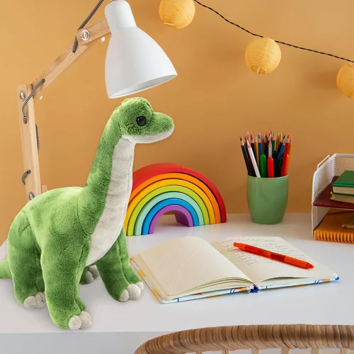 Vista 3 de ArtCreativity Gran Dinosaurio Brachiosaurus de Peluche Cómodo y Acogedor - Almohada de Animal de Peluche Suave y Mimoso - Lindo Diseño de Pie - Idea