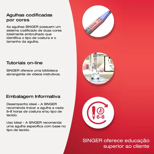 Vista 4 de SINGER Paquete de 10 agujas universales para máquina de coser 2020, tamaño 80/12