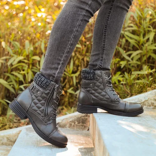 Vista 7 de STQ - Botas de combate para mujer