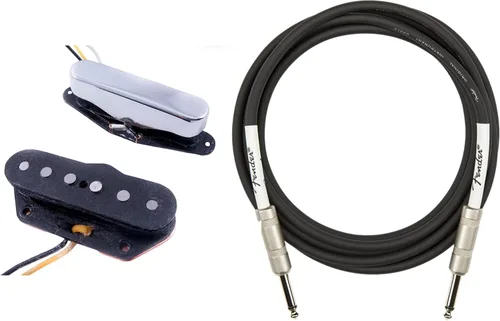 Vista 5 de Fender Custom Shop '51 Nocaster Telecaster Pickups - Paquete de níquel con cable para instrumentos