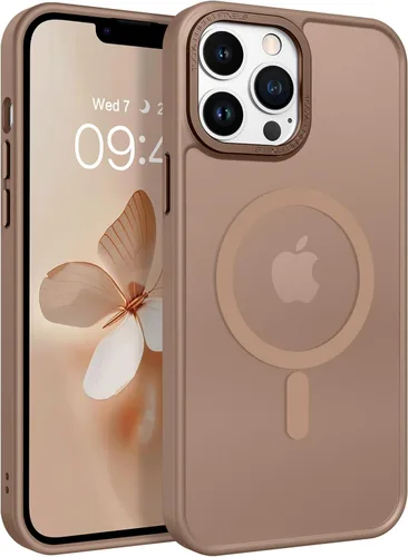 Vista 11 de BENTOBEN Funda magnética para iPhone 13 Pro Max, [Compatible con MagSafe] translúcida mate esmerilada, antihuellas, delgada, a prueba de golpes