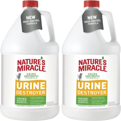 Vista 12 de Nature's Miracle Destructor de orina de perros, fórmula enzimática de orina, con vertido, 32 onzas (P-96999)