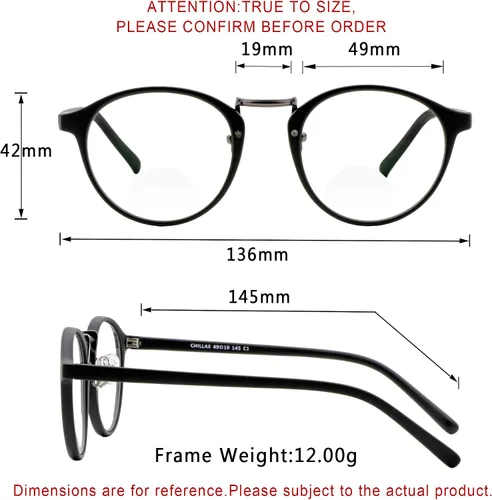 Vista 7 de LifeArt Gafas de lectura bifocales para mujeres y hombres, antirreflejos