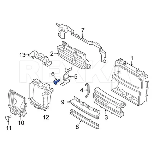 Vista 5 de Rexka 20 clips de retención para guardabarros contra salpicaduras ANR2224 para Land Rover Defender 110 90 Discovery Freelander LR3 LR4 Range Rover