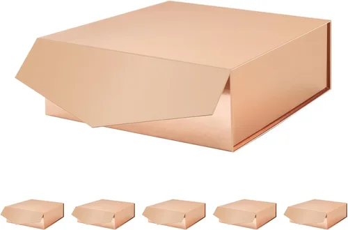 Vista 18 de Caja de regalo negra con tapa magnética para regalo Negro-9