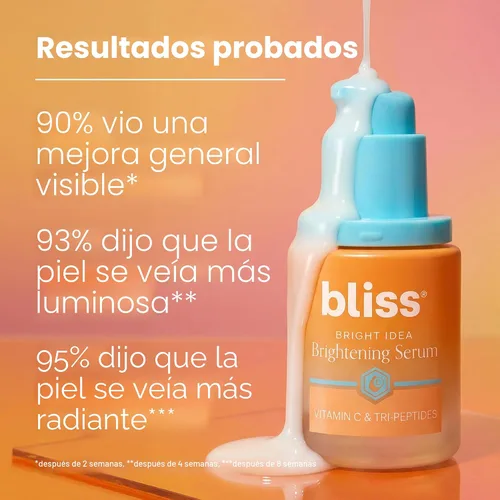 Vista 2 de Bliss Bright Idea - Suero facial de Vitamina C & Tri-péptido, protege y ilumina la piel, reduce las manchas oscuras y reafirma visiblemente la piel