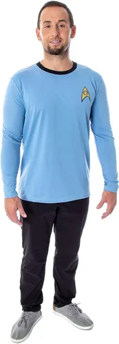 Vista 4 de Star Trek The Original Series - Camiseta de manga larga para hombre, Capitán Kirk, Spock