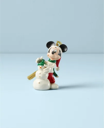Vista 2 de Lenox 894426 2023 Adorno de Mickey y muñeco de nieve
