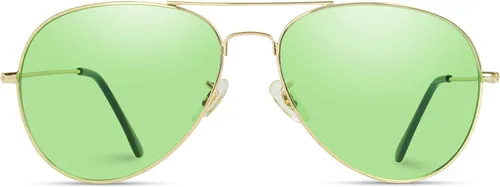 Vista 2 de WearMe Pro Gafas de sol clásicas con marco de metal estilo aviador