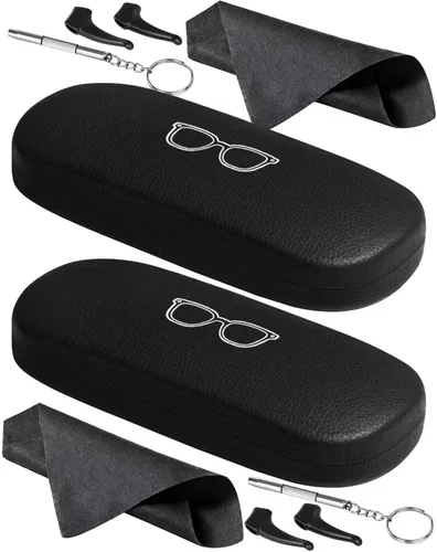 Vista 41 de RayLove Fundas rígidas unisex para gafas, estuche protector para gafas