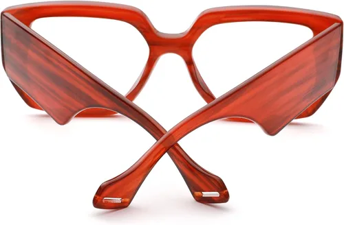 Vista 4 de Hycredi Gafas de luz azul de marco grueso para mujeres y hombres, anteojos cuadrados de gran tamaño para juegos de computadora con lente transparente