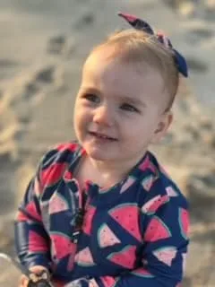 Vista 2 de Maacie Conjunto de trajes de baño de 4 piezas para niña pequeña