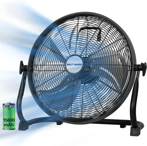 Vista 10 de BILT HARD Ventilador de nebulización portátil para exteriores de 12 pulgadas, ventilador de nebulización con batería desmontable de 15600 mAh