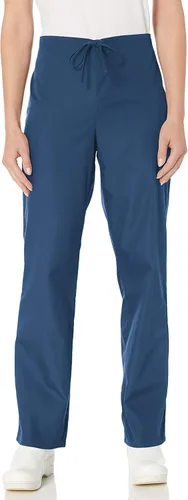 Vista 4 de Cherokee Men and Women Scrub Set, Modern Fit V-neck Scrub top with Mid Rise Drawstring Pants WW530C
