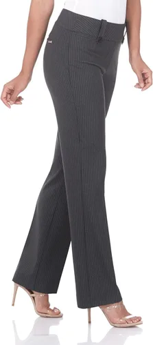 Vista 2 de Rekucci - Pantalón de vestir ligeramente acampanados, elásticos y de efecto adelgazante para mujer, Straight, 4