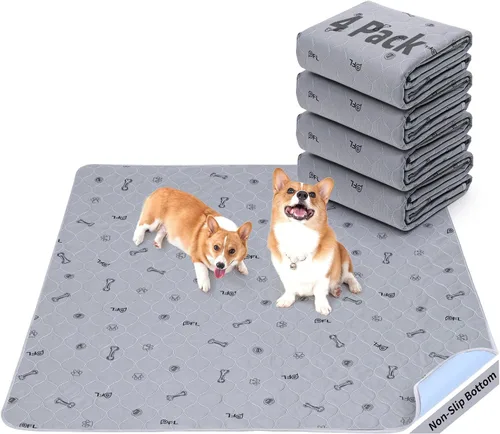 Vista 19 de Almohadillas lavables para orina para perros, paquete de 2 almohadillas reutilizables para cachorros, almohadillas absorbentes para parto