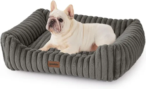Vista 8 de ZOMISIA Camas pequeñas para perros pequeños, camas lavables para gatos de interior, cama ortopédica rectangular para cachorros con funda extraíble