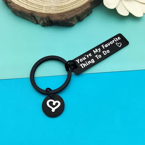 Vista 5 de Divertidos regalos de pareja para él y su novio novia llavero traviesos regalos para esposa marido pareja joyería día de San Valentín regalos