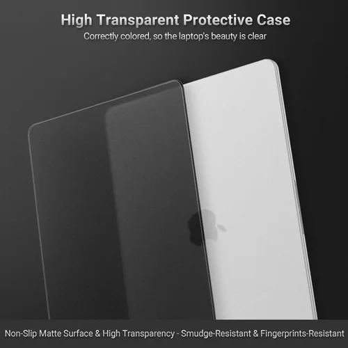 Vista 3 de MOSISO Compatible con MacBook Neo Case 13 pulgadas 2026 A3404 A18 Pro Chip Negro Claro
