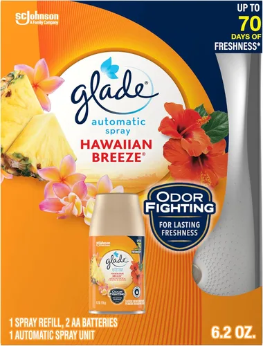 Vista 12 de Glade Kit automático de repuesto y soporte de aerosol, ambientador para el hogar y el baño, maderas de cachemira, 6.2 onzas
