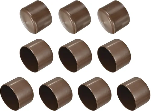 Vista 14 de uxcell 10 tapas de goma para extremos de 0.591 in de identificación, tapa de extremo redondo, protectores de rosca de tornillo, color negro
