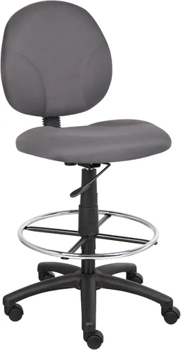 Vista 12 de Boss Office Products B1691-CS Stand Up Caressoft Taburete de dibujo con brazos ajustables en negro