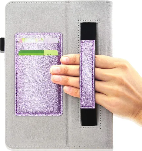 Vista 2 de ACdream Funda para tablet Fire HD 8 y 8 Plus de 10ª generación 2021, funda delgada de piel sintética, con soporte plegable, encendido y apagado