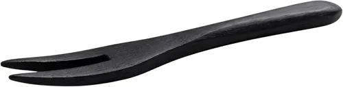 Vista 2 de Restaurantware Tenedores desechables de bambú de 3.5 pulgadas, 100 tenedores de bambú negro, tenedores de bambú sostenibles y duraderos para picnic