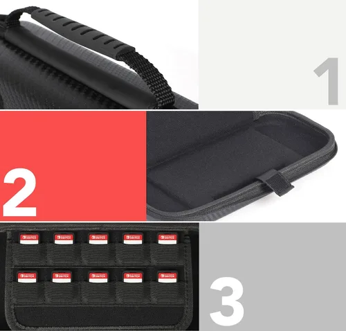 Vista 6 de Tienda Basics Carrying Case for Nintendo Switch and Accessories - 10 x 2 x 5 Inches, Black