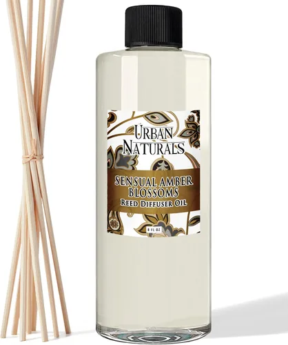 Vista 49 de Urban Naturals Recambio de aceite difusor de varillas ámbar y lavanda, lavanda relajante, ámbar cálido, aroma calmante para habitación, 4 onzas +