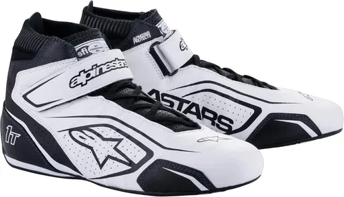 Vista 7 de Alpinestars Tech 1-T V3 - Zapatos de conducción SFI - Talla 7.5 - Negro/Gris Frío/Amarillo (2710122-1055-7.5)