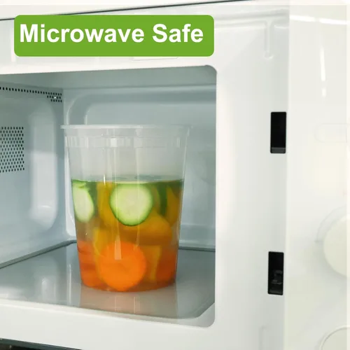 Vista 4 de Moretoes 60 juegos de recipientes de sopa de 32 onzas con tapas, recipientes herméticos resistentes para microondas para sopas, sobras, salsas