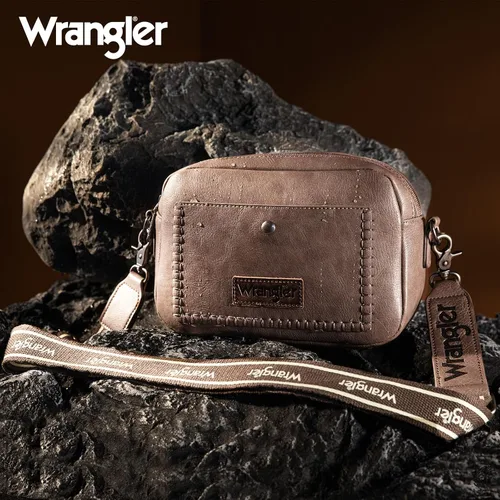 Vista 6 de Wrangler Bolsos cruzados para mujer, bolso de cámara a la moda con correa ancha