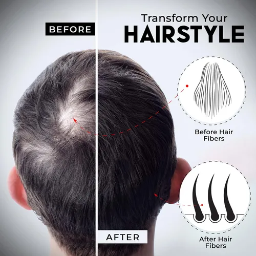 Vista 10 de ELEVATE Fibras capilares para adelgazar el cabello, tamaño grande, botella de 1.41 onzas, fibras de queratina 100% naturales indetectables