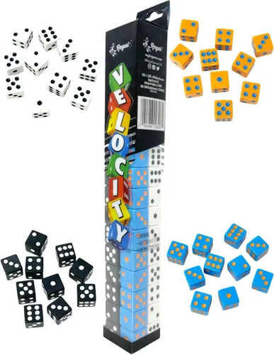 Vista 7 de Regal Games Dados translúcidos de 6 lados de 0.630 in, juego de colores, cuadrados para aula o noche de juegos familiares, 50 piezas