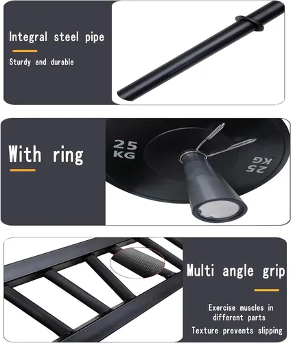Vista 3 de Equipo de entrenamiento de fuerza Swiss Barbell Multi Grip Barbell: 38 lb Professional Heavy Dut