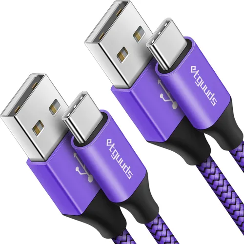 Vista 13 de Etguuds Cable USB a USB C de 3 pies, paquete de 2 unidades, cable de carga rápida de USB A a tipo C, compatible con Samsung Galaxy A17 A16 A15 A26