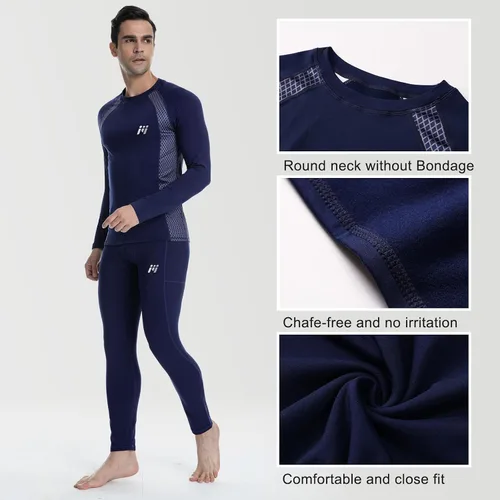 Vista 34 de MEETWEE Paquete de 4/5 camisas de compresión térmica para hombre, manga larga, forro polar, capa base, equipo de entrenamiento de invierno
