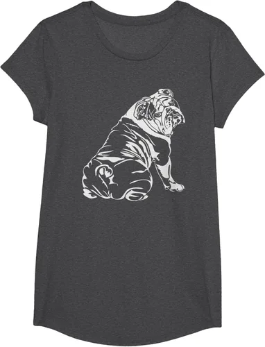 Vista 78 de Gracioso Bulldog Inglés playera perro Hund playera regalo, Azul (Heather blue)