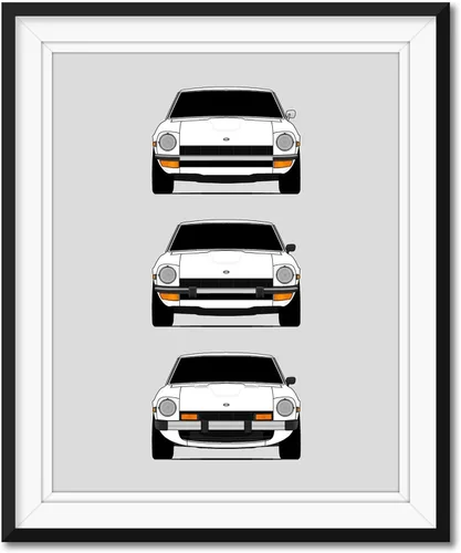 Vista 9 de Custom Car Posters Póster hecho a mano compatible con Datsun 240Z 260Z 280Z, generaciones e impresión de Datsun S30/Nissan S30 (Nissan Fairlady Z)