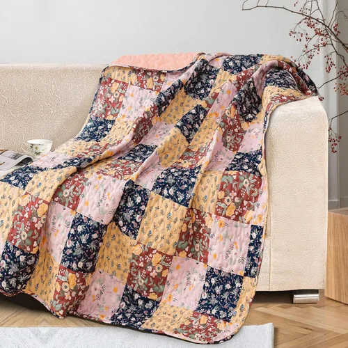 Vista 14 de Exclusivo Mezcla - Manta acolchada reversible estilo bohemio, 50 x 60 pulgadas