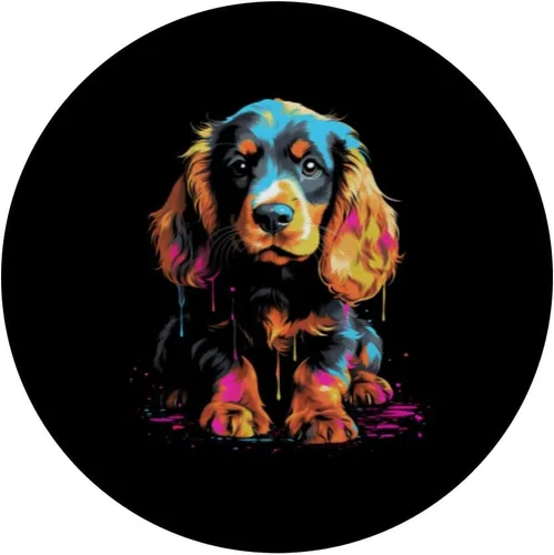 Vista 3 de Cachorro Cocker Spaniel inglés PopSockets Intercambiable PopGrip