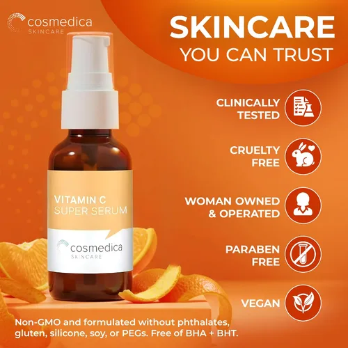Vista 6 de Suero con 20% de vitamina C y E + ácido ferúlico, suero con 72% de ácido hialurónico, extractos naturales e ingredientes orgánicos, suero