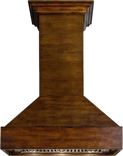 Vista 5 de Z Line 355WH-36 - Campana extractora de madera para montaje en pared, 1200 CFM, 36 pulgadas, nogal/Hamilton