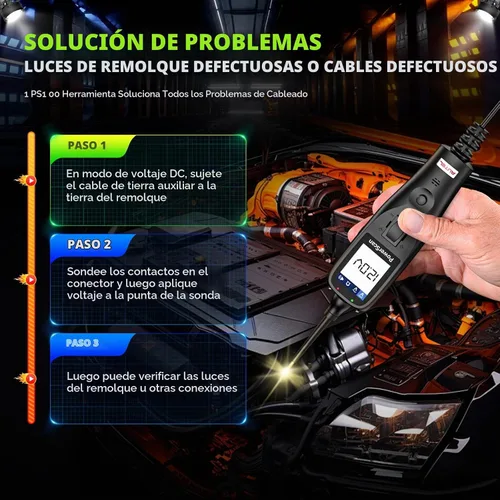Vista 6 de Autel PowerScan PS100, probador de sonda de circuito de potencia automotriz