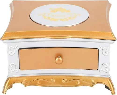 Vista 3 de Caja de joyería musical para niñas, caja de música ornamental, caja de joyería de música duradera, caja de joyería de música, decoración para regalo