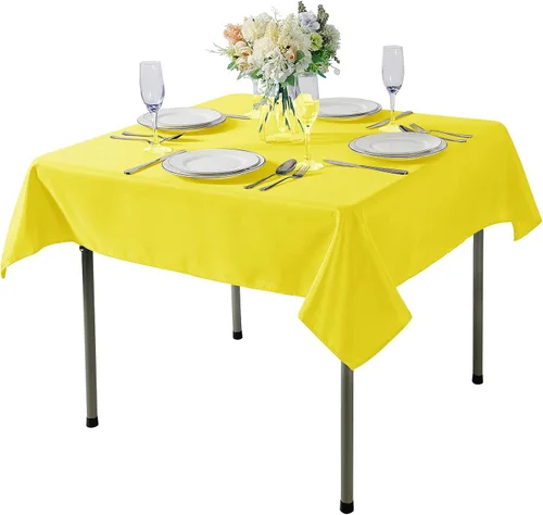 Vista 81 de Mantel rectangular de tela de poliéster lavable de 60 x 120 pulgadas, para decoración de bodas, fiestas, comedores, banquetes