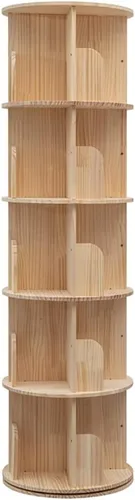 Vista 8 de Bear Qiaqia - Estantería giratoria de 2 niveles, estante de exhibición de 360 grados, organizador de estante de pie para niños y adultos, estante