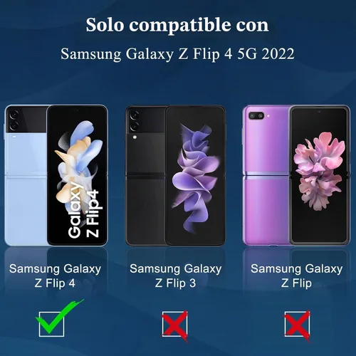 Vista 6 de Paquete de 6 protectores de pantalla para Samsung Galaxy Z Flip 4, protector de pantalla interno flexible EPU y protector de lente de cámara